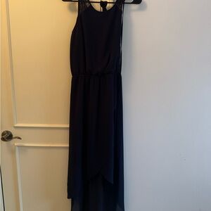 Elegant Navy Blue Women's Maxi Dress